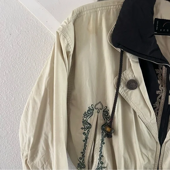 BOGNER Custom Ski Suit Embroidered Tan Black Snowboard Pants - Picture 5 of 11